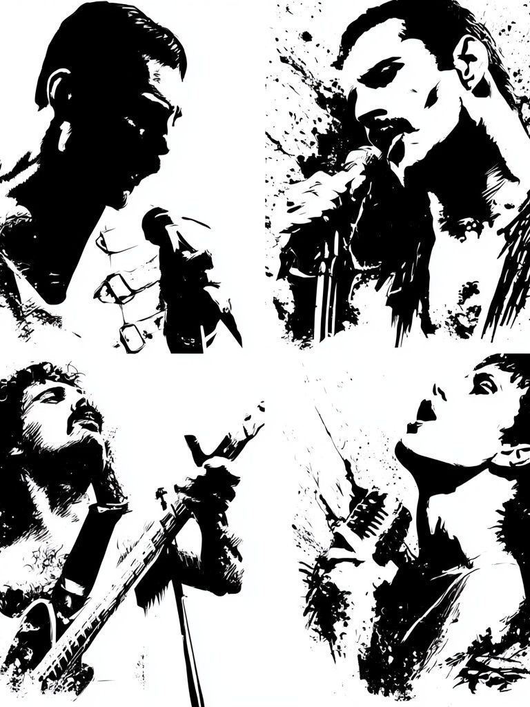 Queen Band Portrait Poster. poster detail