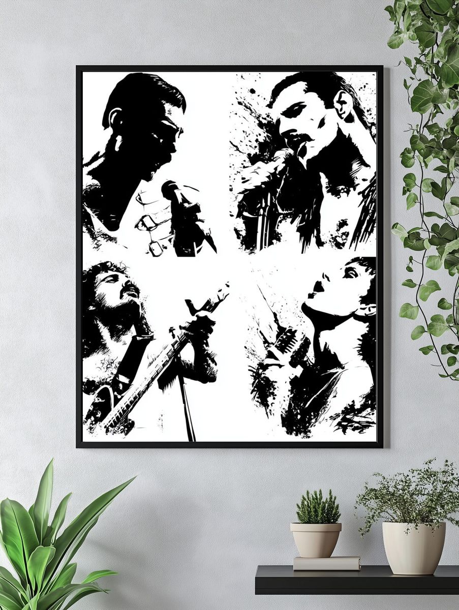 Queen Band Portrait Poster. — room view 4