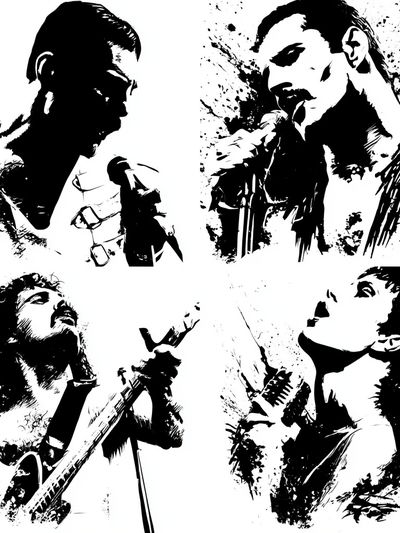 Queen Band Portrait Poster.