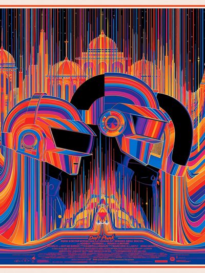 Daft Punk Neon City Poster.