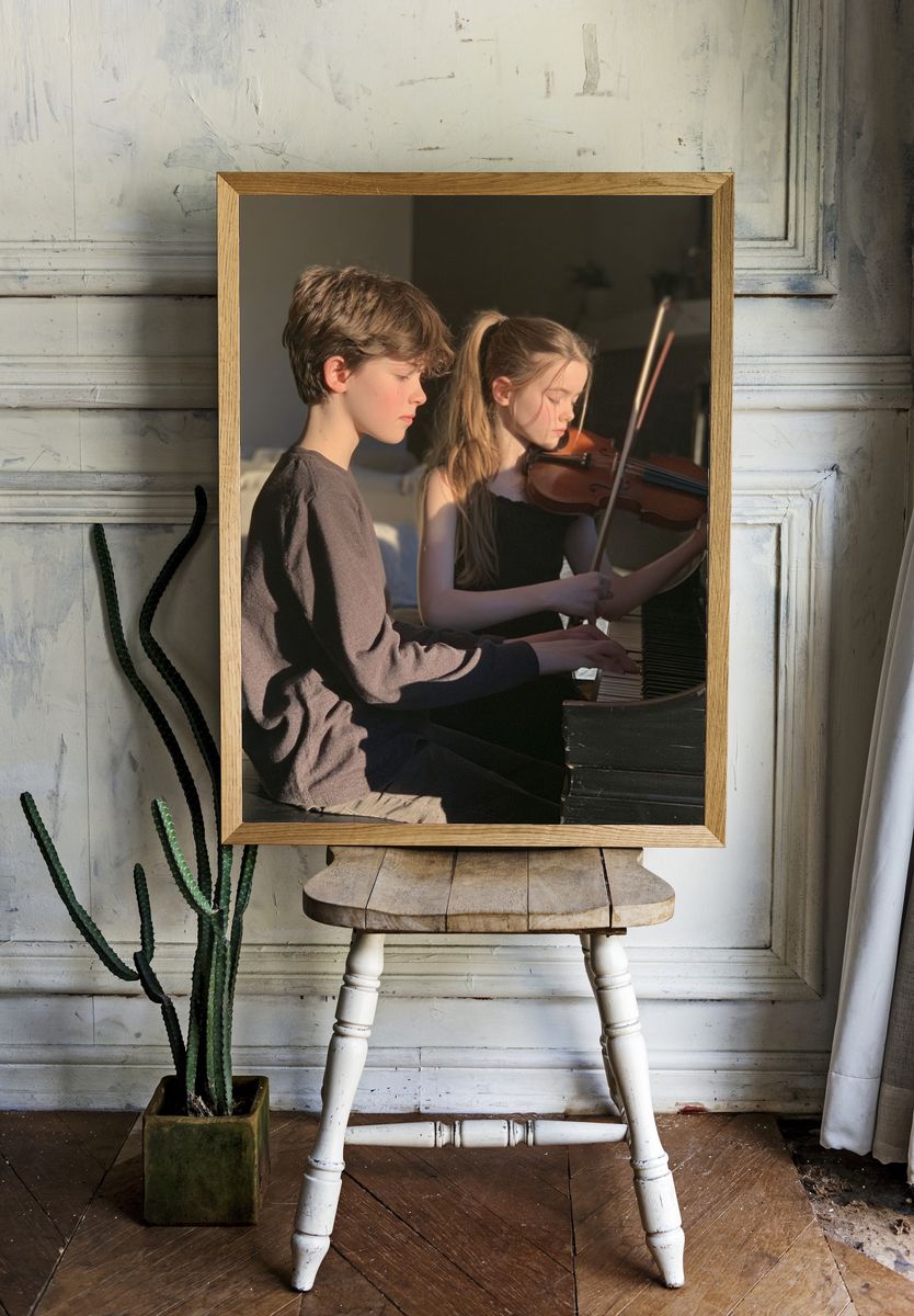 Young Musicians at Piano Poster. room preview