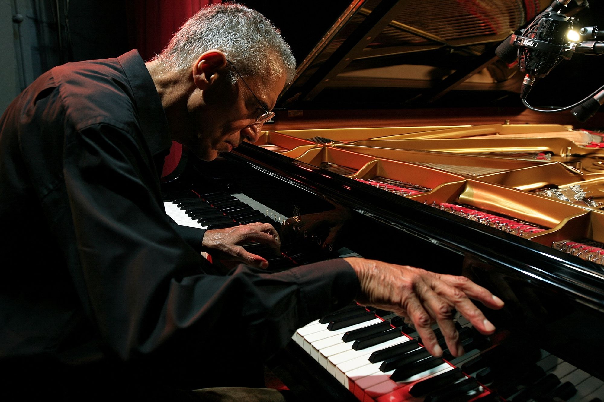 Jazz Pianist at the Grand Piano Poster. poster detail