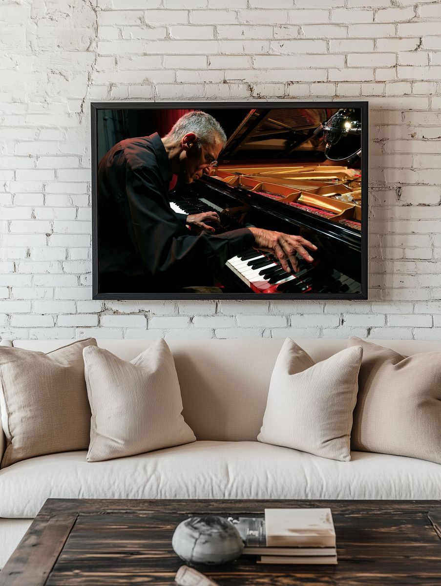 Jazz Pianist at the Grand Piano Poster. room preview