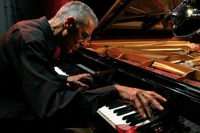 Jazz Pianist at the Grand Piano Poster.