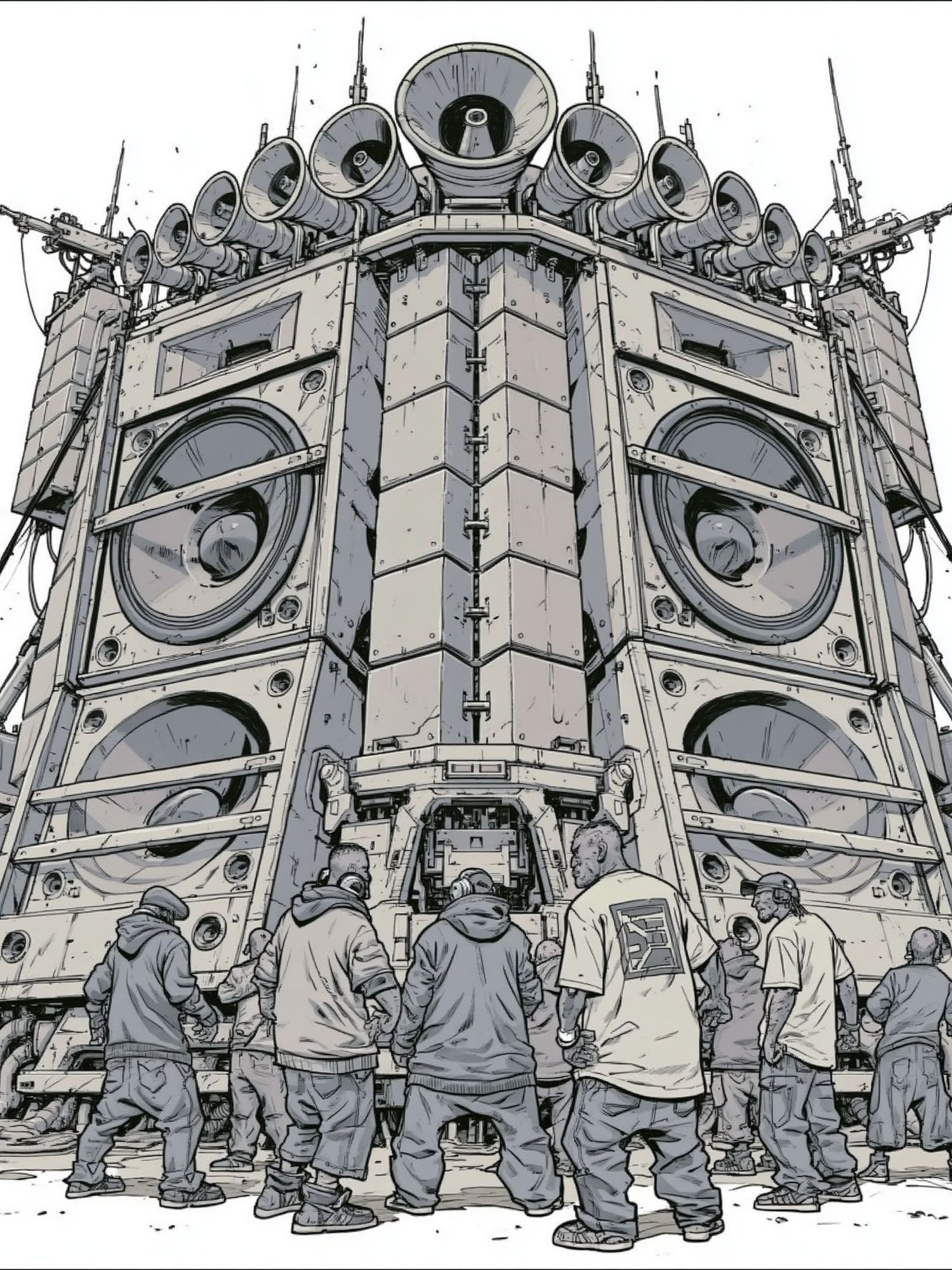 Street Sound System Illustration Poster. poster detail