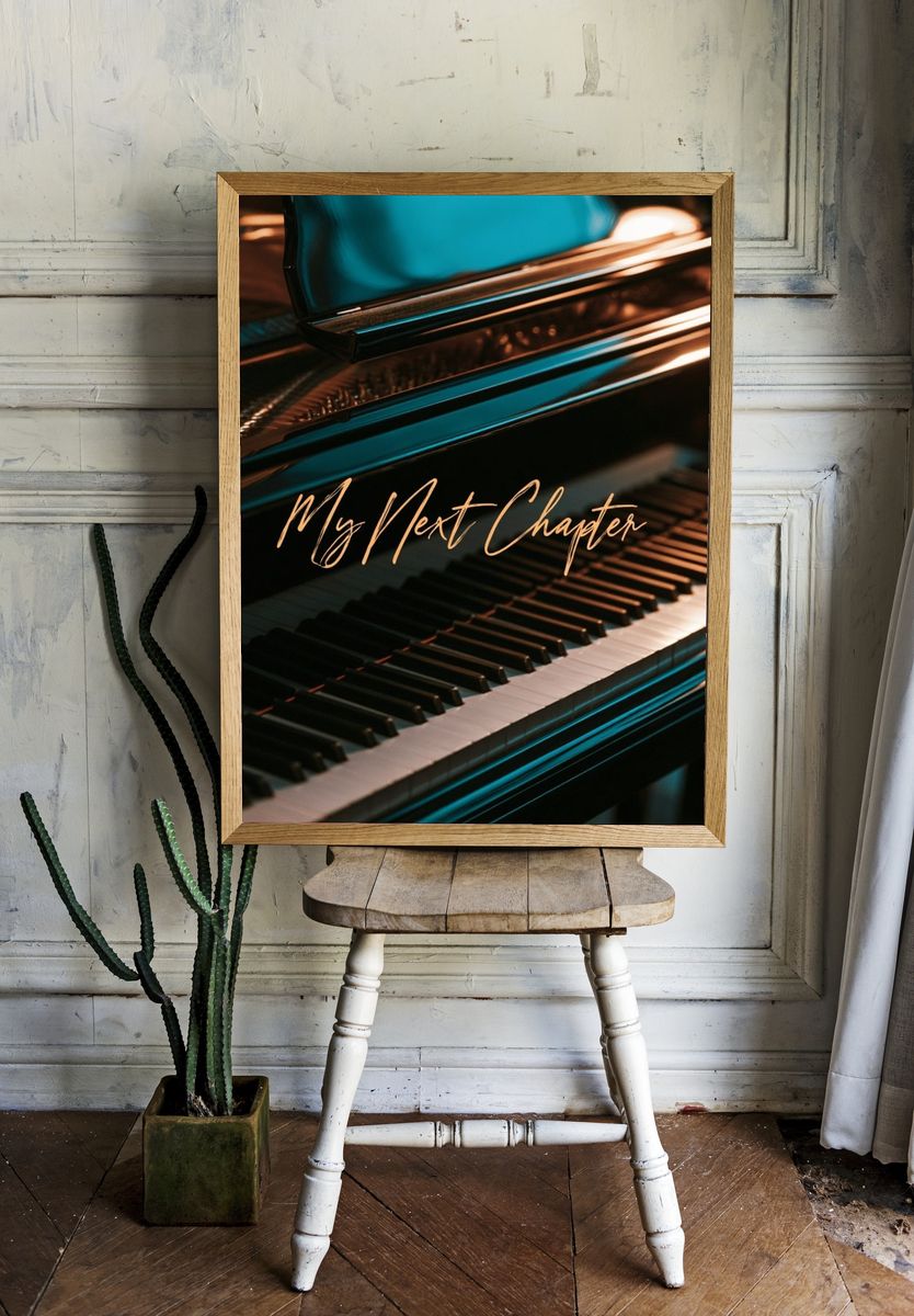 My Next Chapter Piano Typography Poster. — room view 1