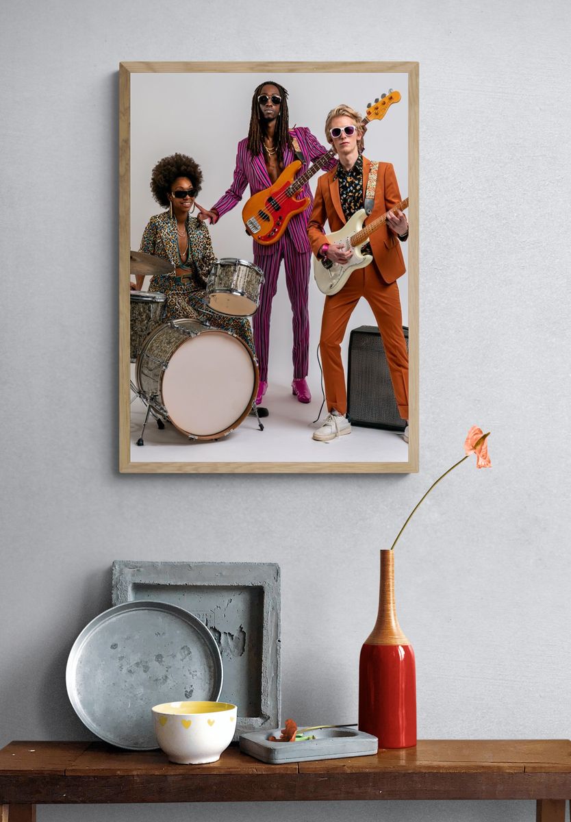 Funky Band Portrait Photography Poster. — room view 3