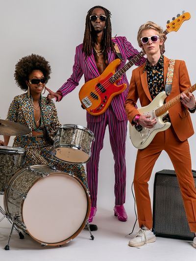 Funky Band Portrait Photography Poster. poster