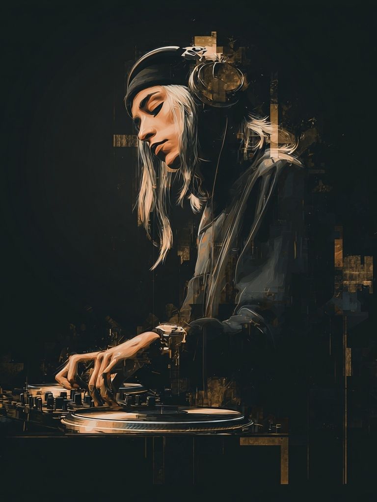 DJ Portrait — Digital Art Print. poster detail