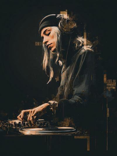 DJ Portrait — Digital Art Print. poster