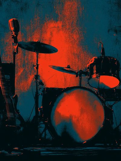 Rock Band Stage Setup Poster.