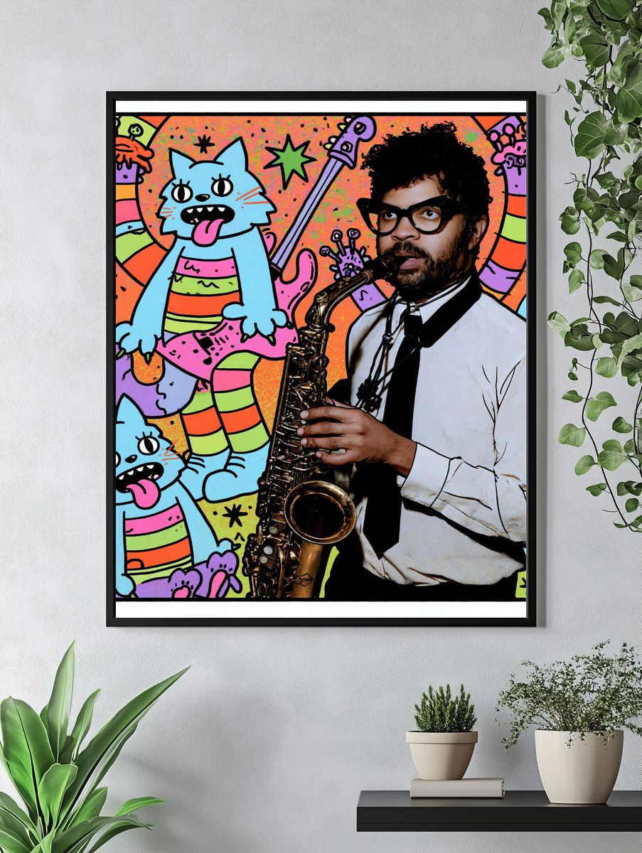 Prince Saxophone Pop-Art Poster. — room view 4