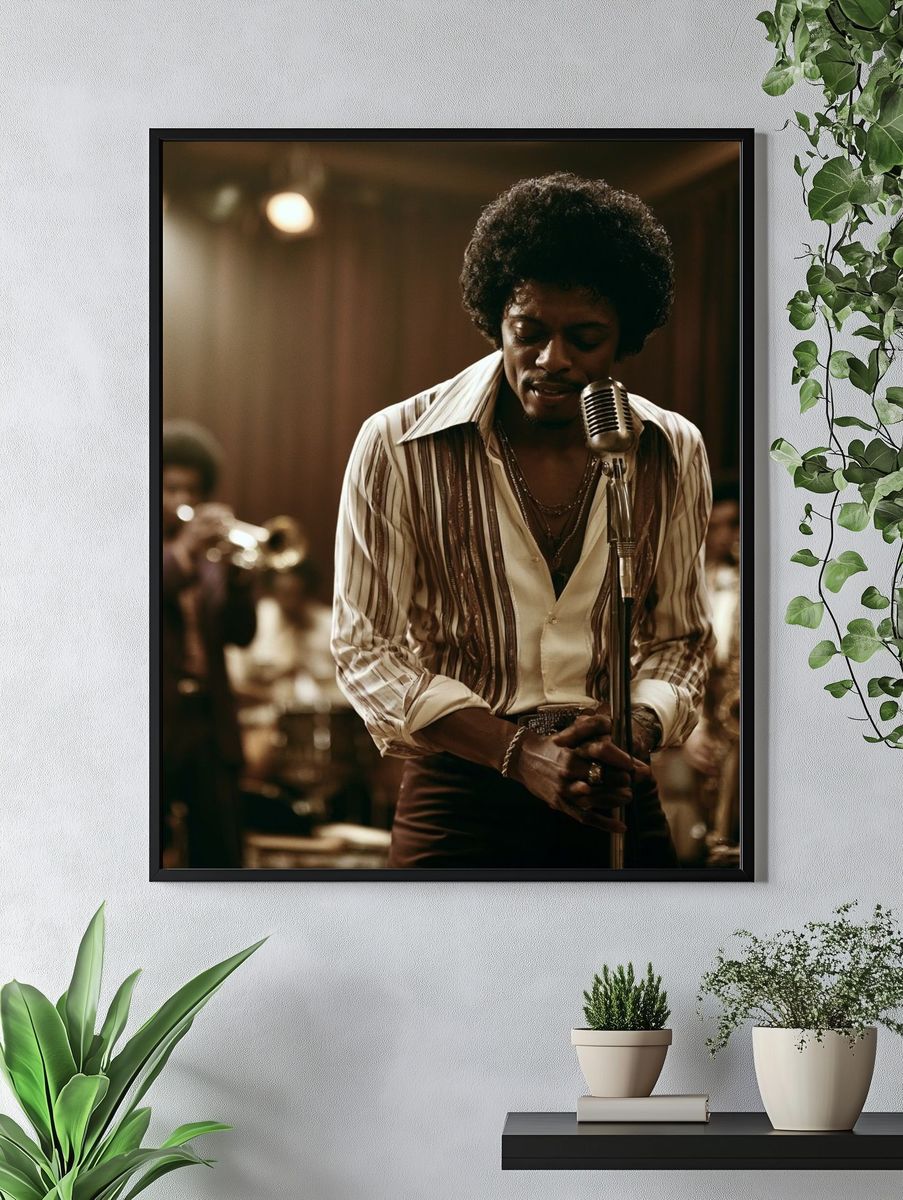 Soul Singer Stage Portrait Poster. — room view 4