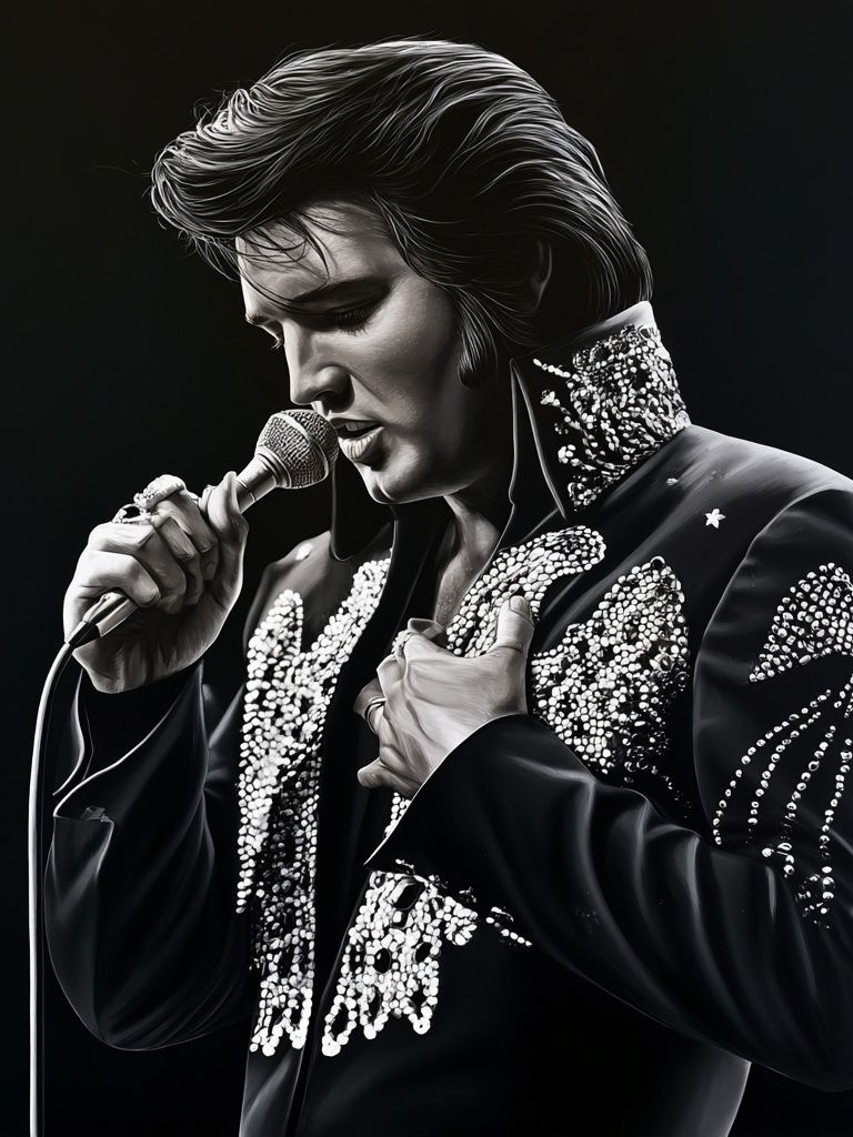 Elvis Presley Portrait Print. poster detail