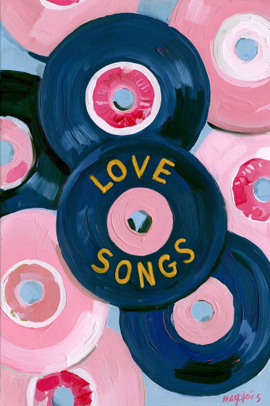 Love Songs Vinyl Poster. poster — music art