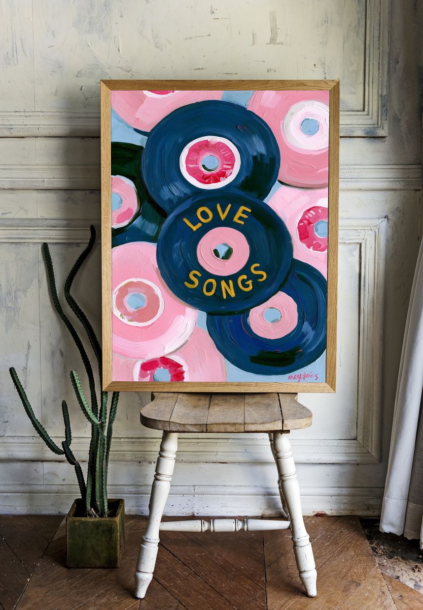 Love Songs Vinyl Poster. — room view 1