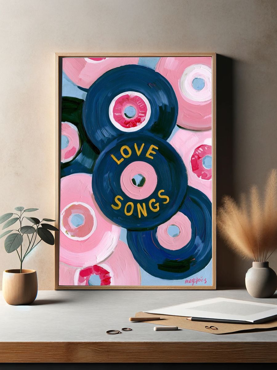 Love Songs Vinyl Poster. — room view 2