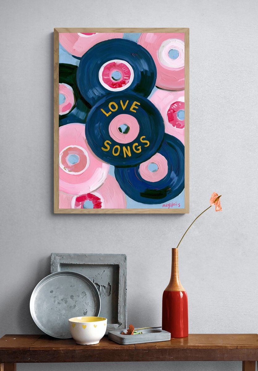 Love Songs Vinyl Poster. — room view 3