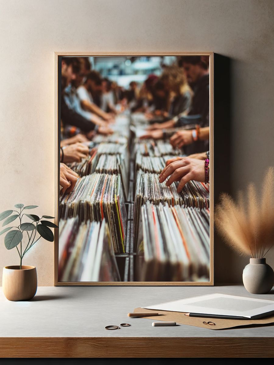 Vinyl Record Collectors — Photography Print. — room view 2