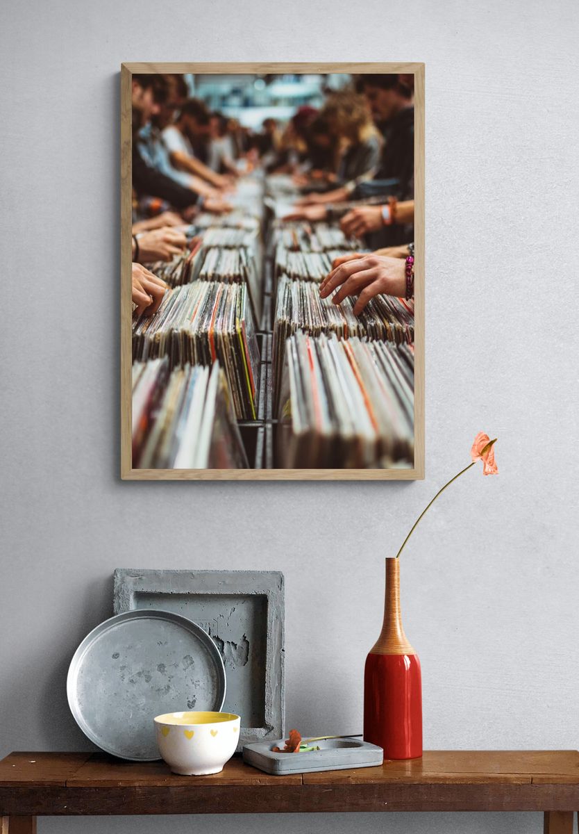 Vinyl Record Collectors — Photography Print. — room view 3