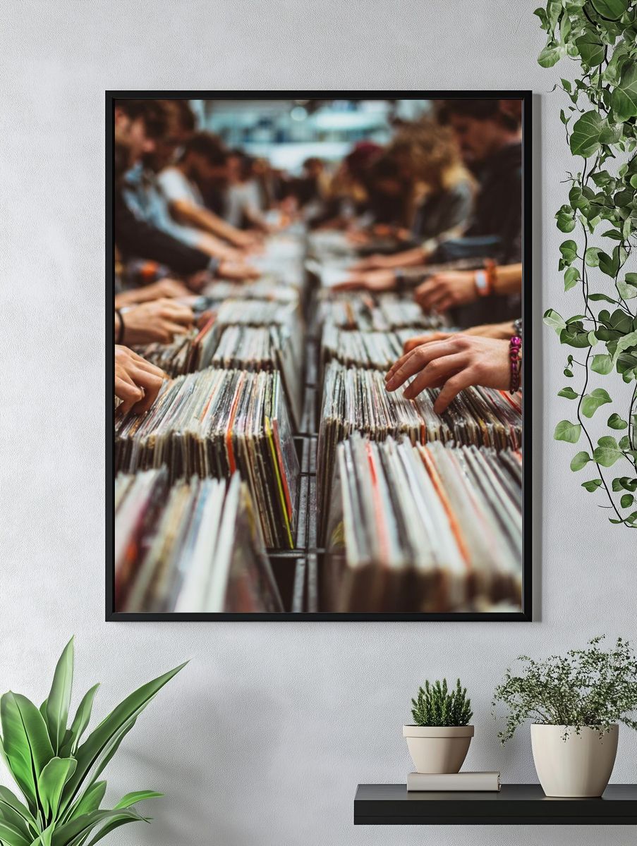 Vinyl Record Collectors — Photography Print. — room view 4