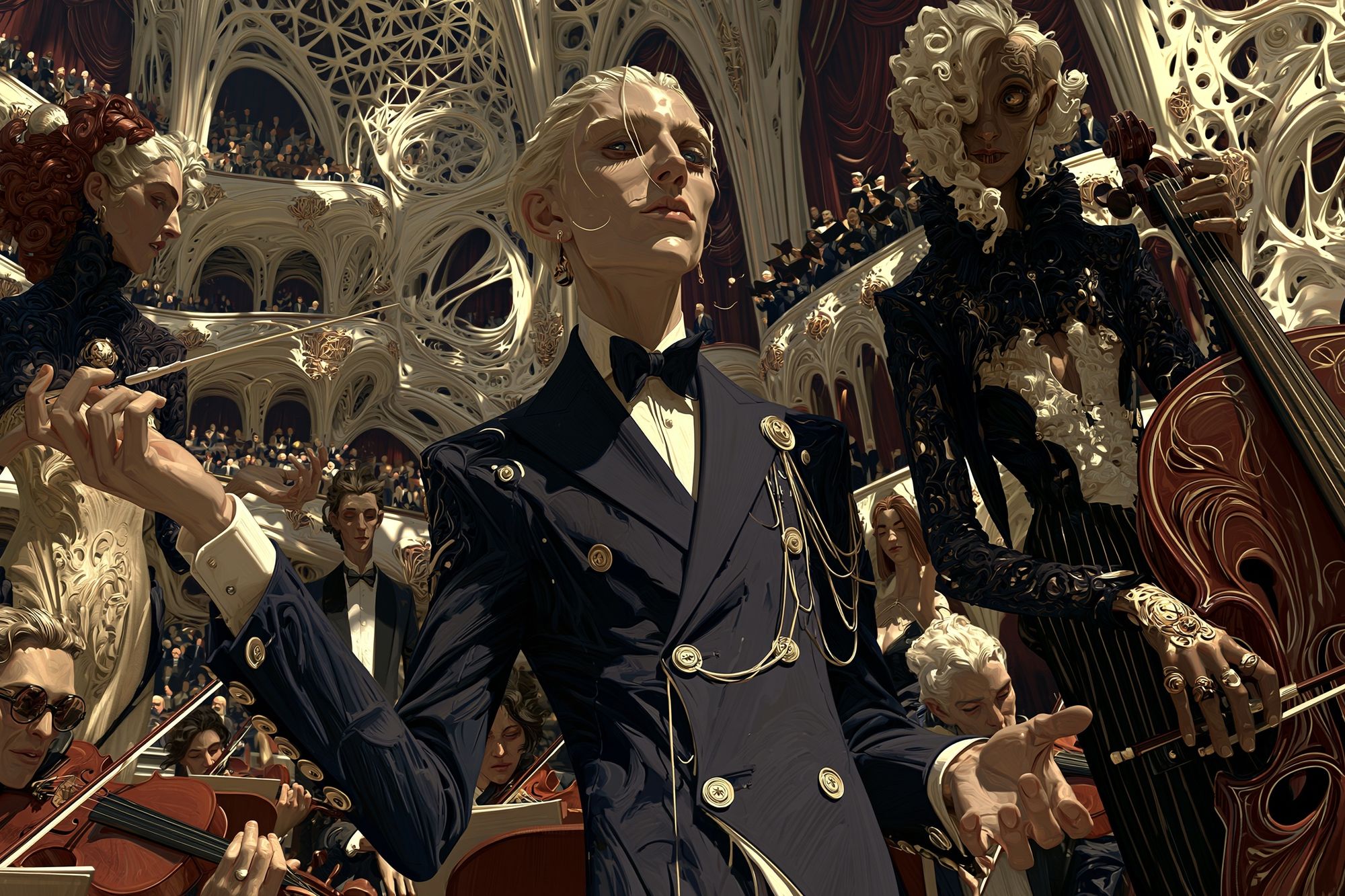 Orchestral Conductor Surrealism Poster. poster — music art