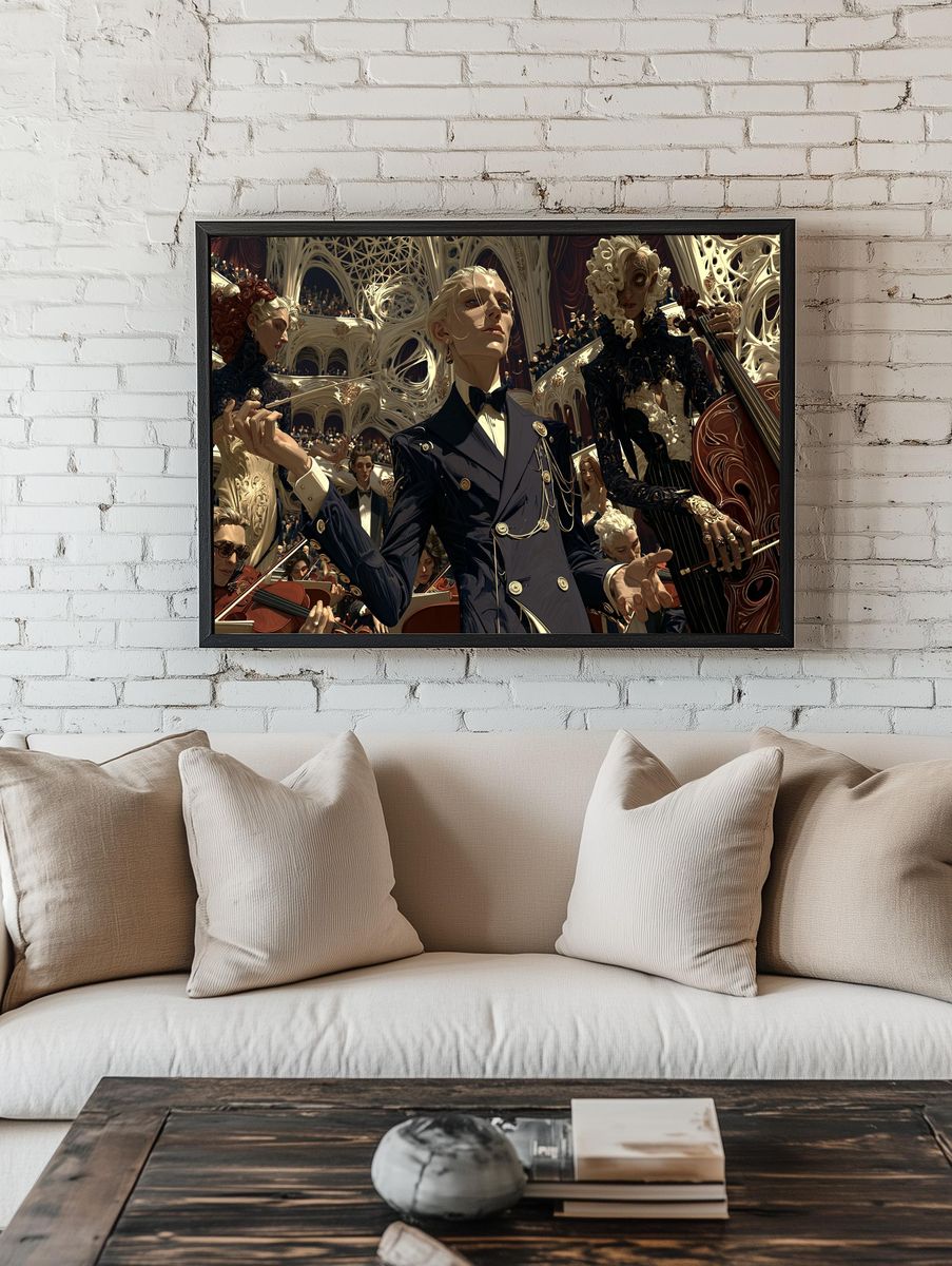Orchestral Conductor Surrealism Poster. room preview