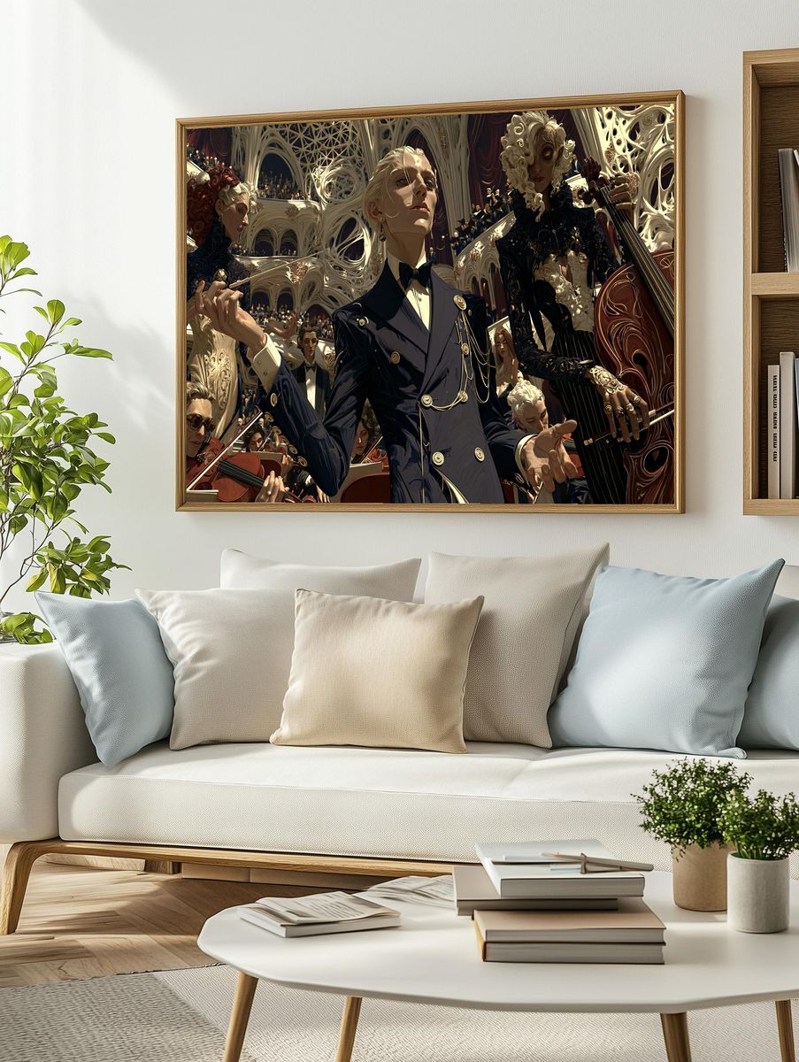 Orchestral Conductor Surrealism Poster. — room view 2
