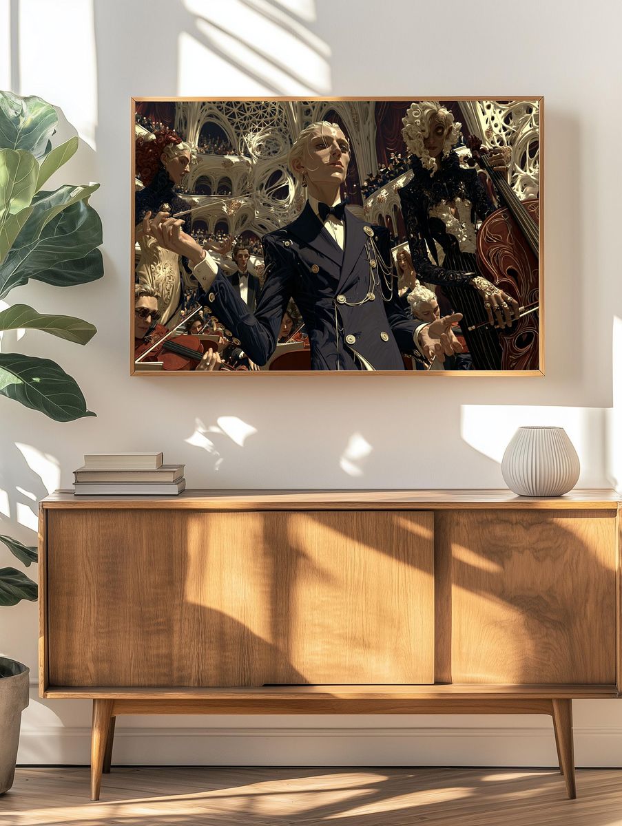 Orchestral Conductor Surrealism Poster. — room view 3