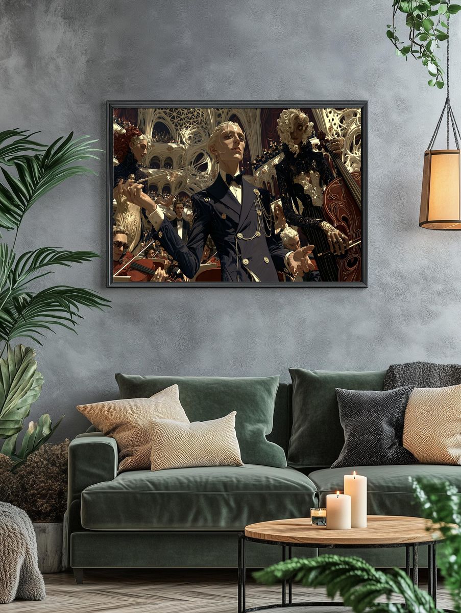 Orchestral Conductor Surrealism Poster. — room view 4