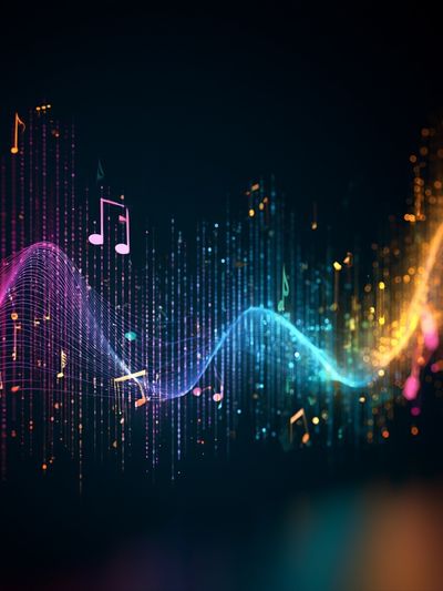 Neon Soundwave Music Poster.