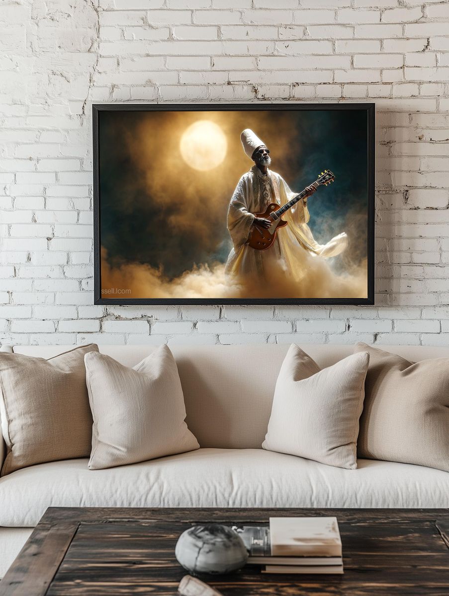 Mystic Guitarist Concert Poster. — room view 1