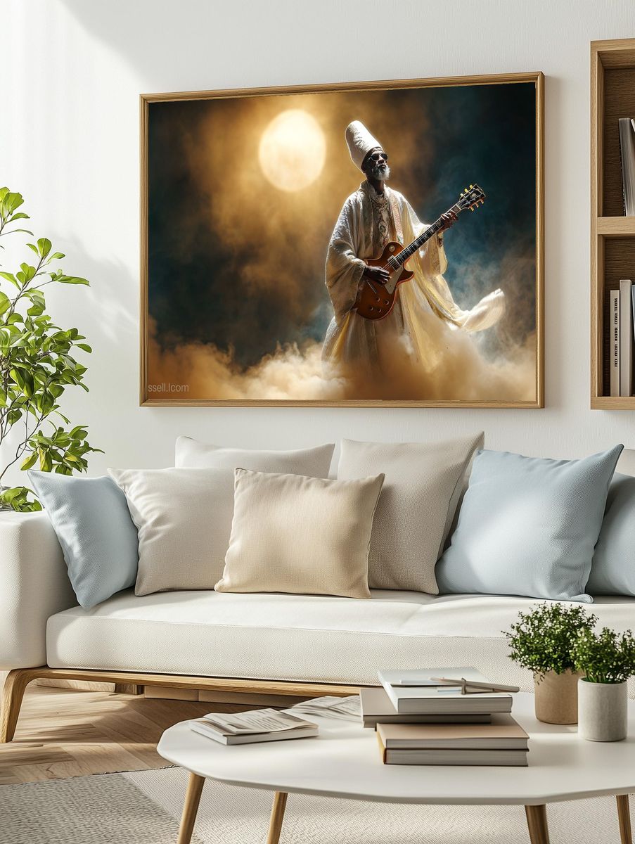 Mystic Guitarist Concert Poster. — room view 2