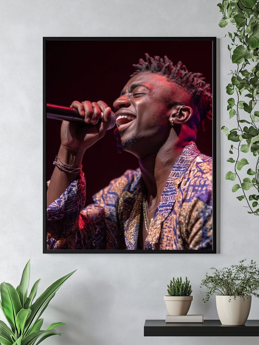Soulful Singer — Music Print. — room view 4