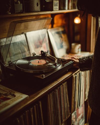 Vinyl Record Player Photography Poster. poster