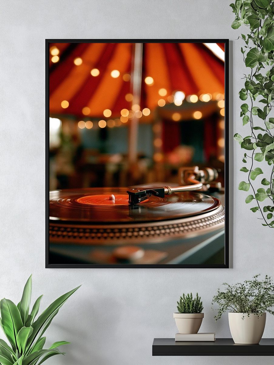 Vinyl Turntable Photography Poster. — room view 4
