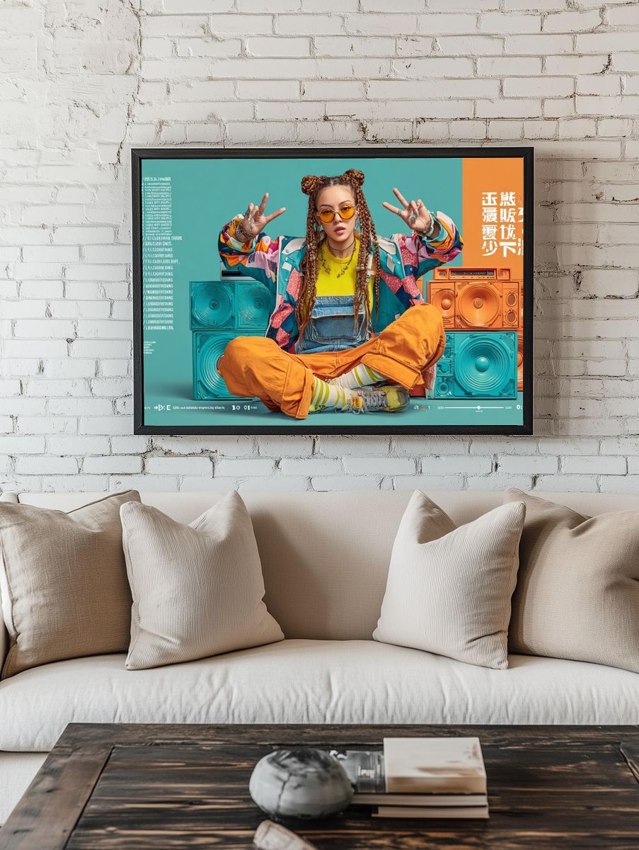 Vibrant Music Culture Poster. — room view 1