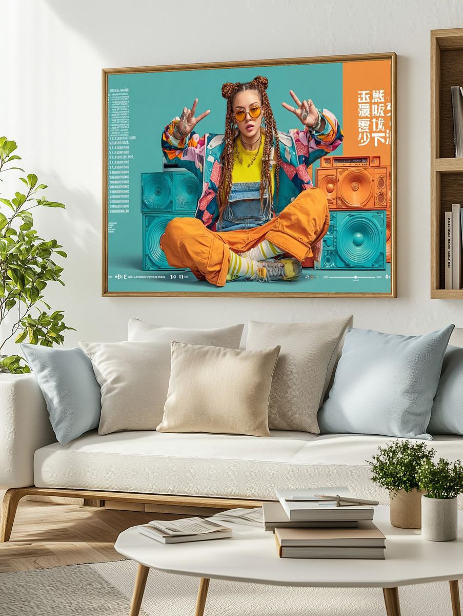 Vibrant Music Culture Poster. — room view 2