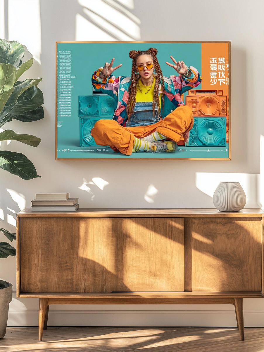 Vibrant Music Culture Poster. — room view 3