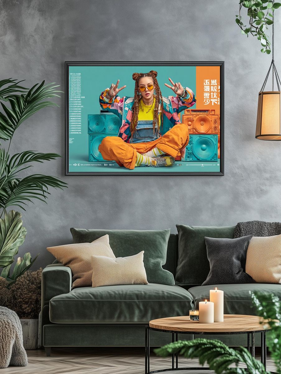 Vibrant Music Culture Poster. — room view 4