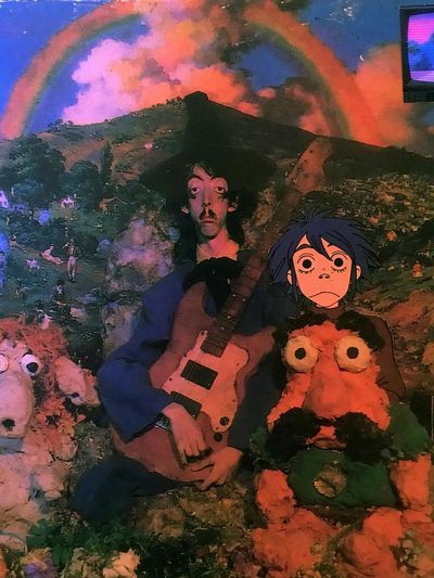 Psychedelic Guitar Collage Poster.