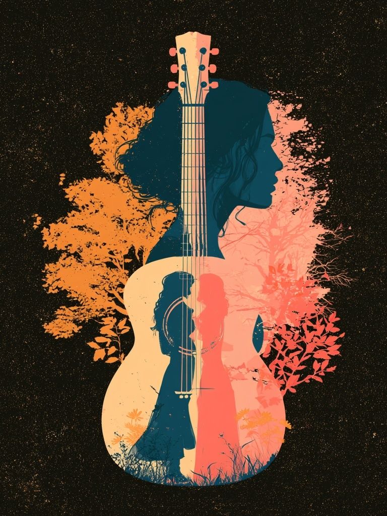 Guitar Silhouette Music Poster. poster — music art