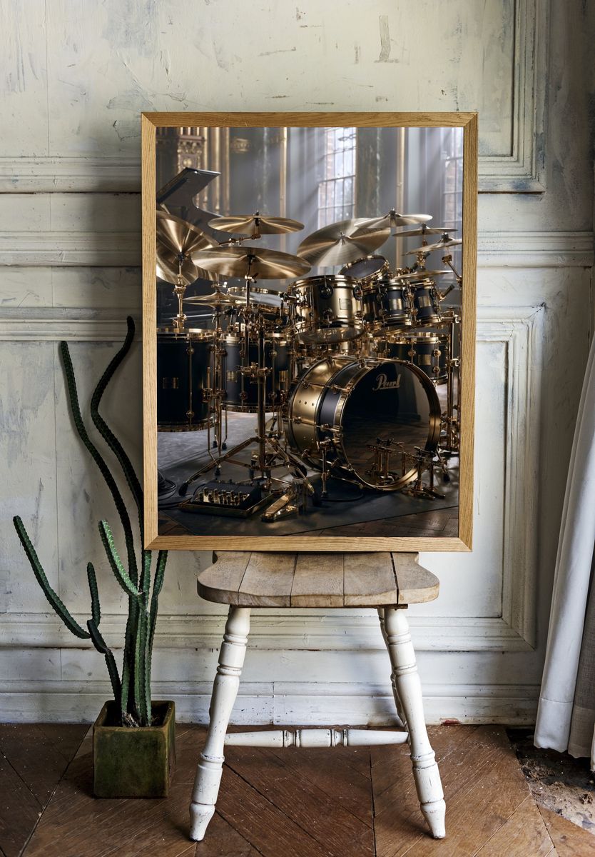 Luxury Drum Kit Photography Poster. room preview