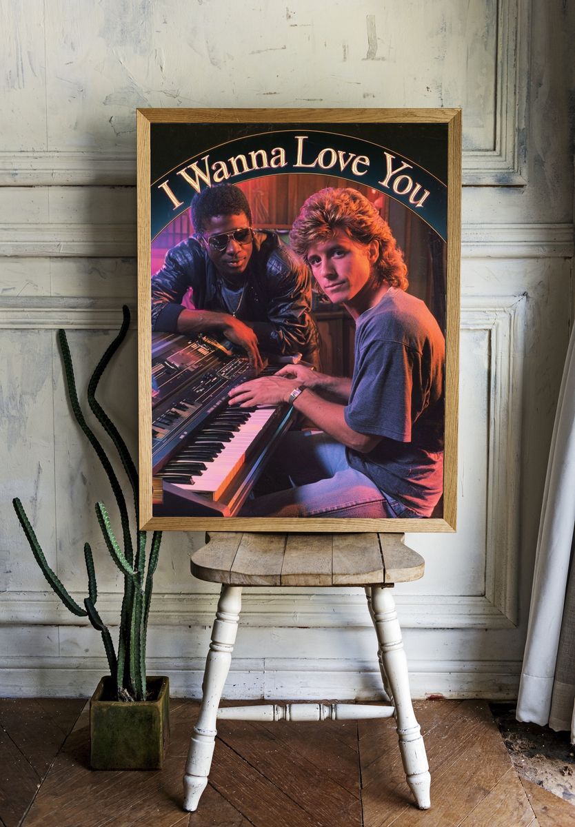 I Wanna Love You Retro Music Poster. — room view 1