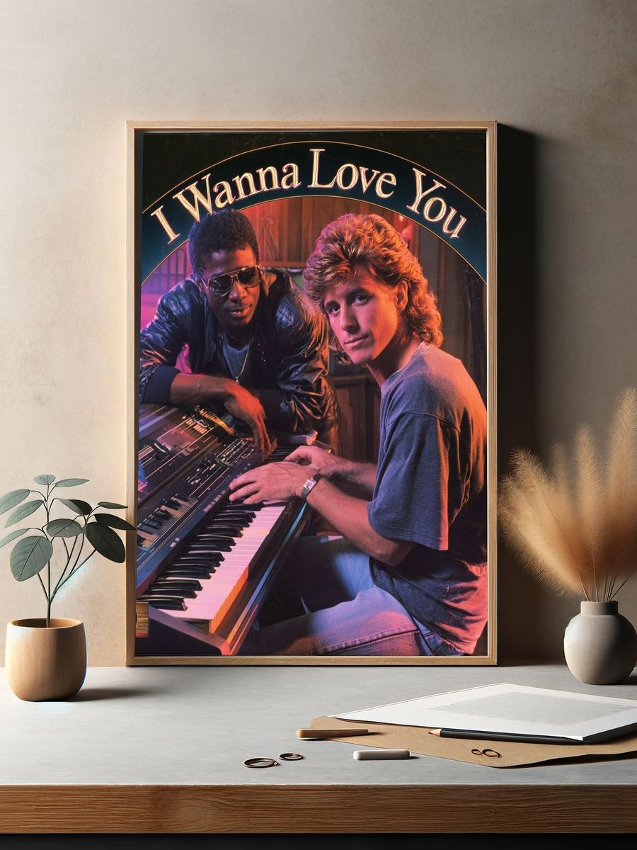 I Wanna Love You Retro Music Poster. — room view 2