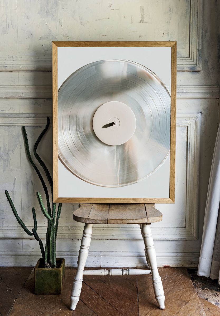 Vinyl Record Minimalist Poster. room preview