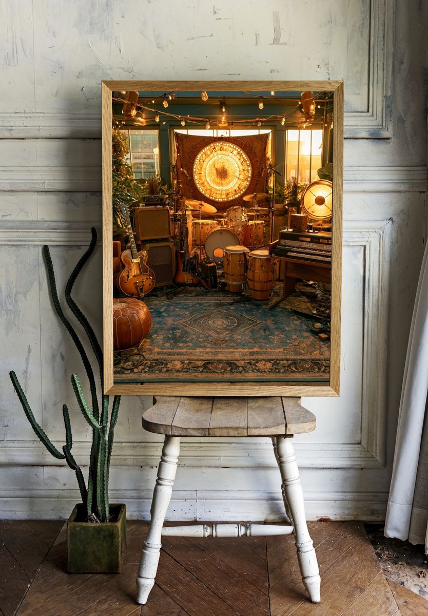 Bohemian Music Studio Poster. room preview
