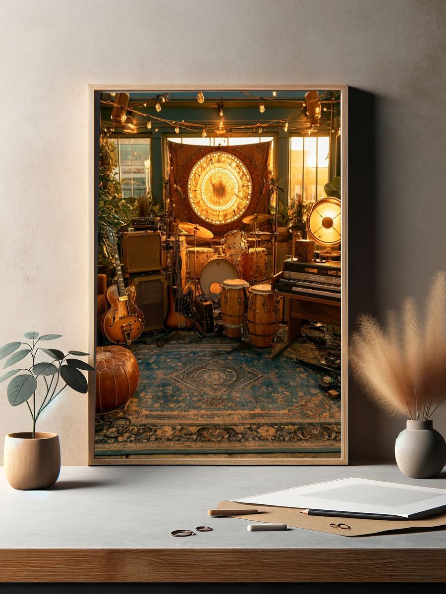 Bohemian Music Studio Poster. — room view 2