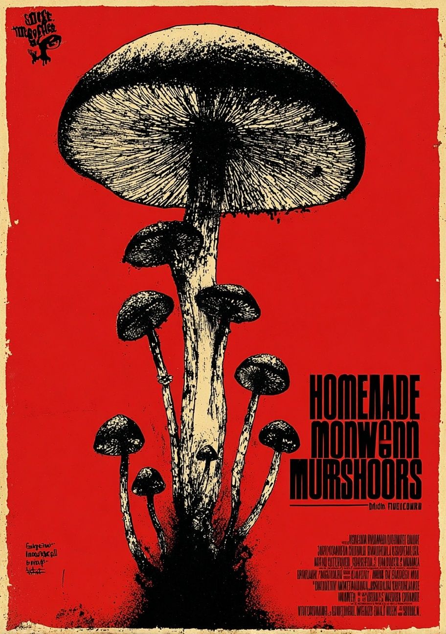 Mushroom Art — Vintage Print. poster detail