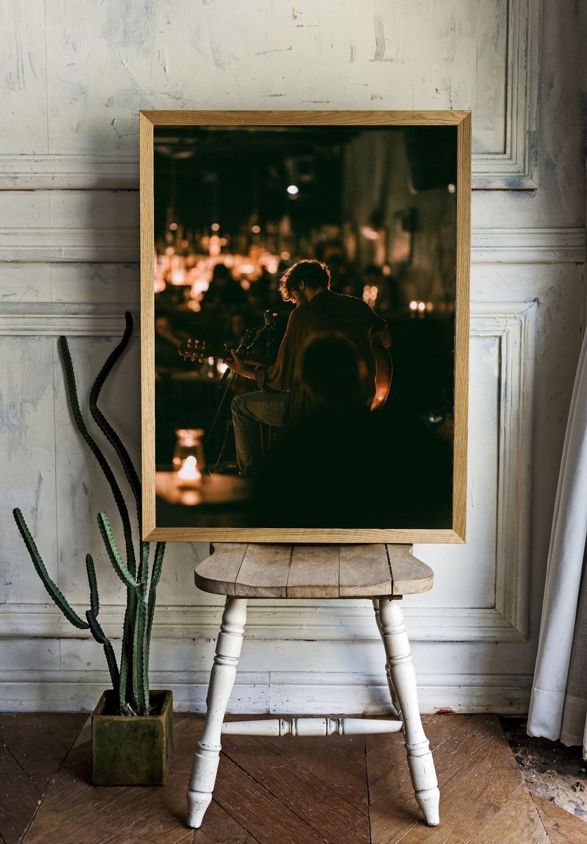 Intimate Jazz Performance Photography Poster. — room view 1